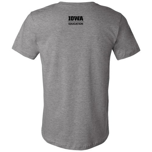 Hawkeye Teachers Bella Canvas Unisex Heather CVC T-Shirt -- Deep Heather