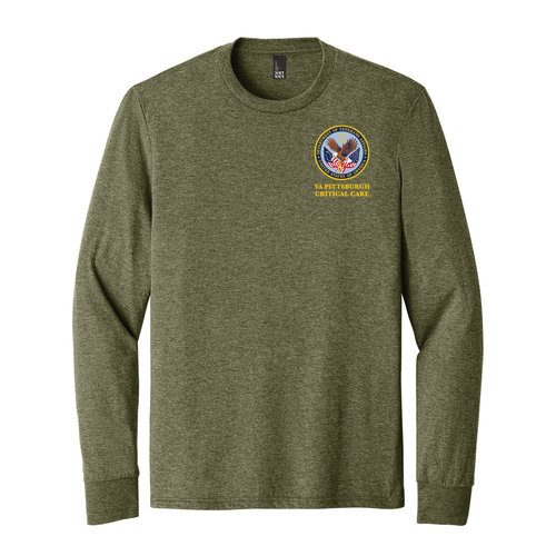 District Made Perfect Tri Long Sleeve Crew Tee -- Military Green Frost