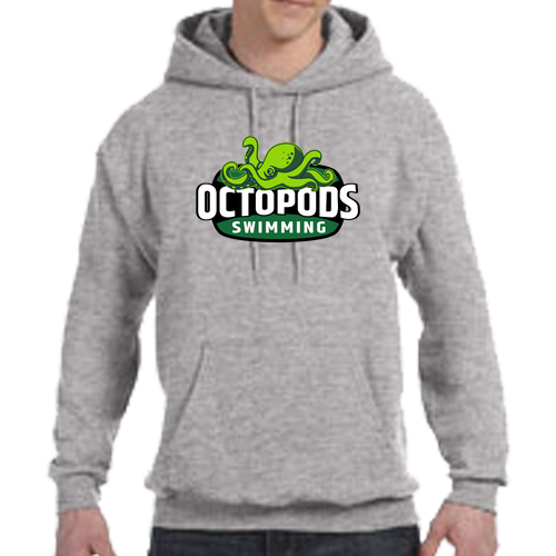 Hanes 7.8 Oz., 50/50 Comfort Blend Fleece Pullover Hood Adult -- Light Steel