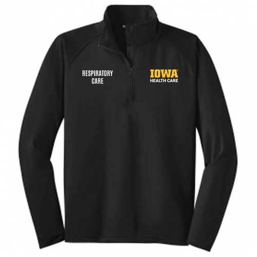 Embroidered Sport Tek Sport Wick Stretch Half Zip Pullover -- Black