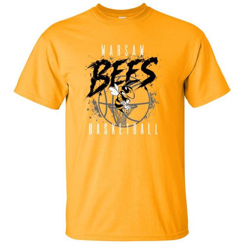 Warsaw Bees Gildan Ultra Cotton T-Shirt -- Gold