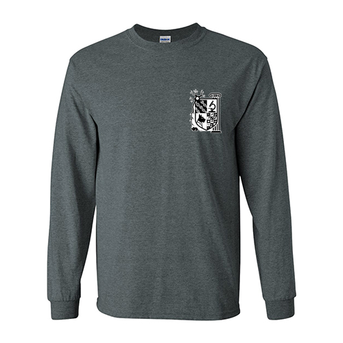 Gildan Ultra Cotton Longsleeve Basic T-Shirt -- Dark Heather