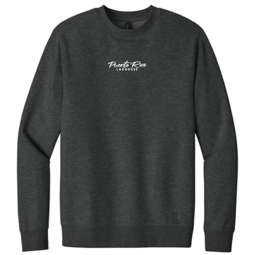Embroidered Text Crewneck Sweatshirt -- Heathered Charcoal