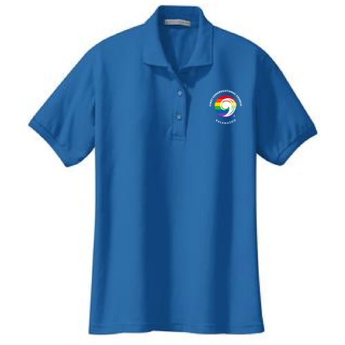 Port Authority Ladies Silk Touch Sport Shirt. -- Strong Blue