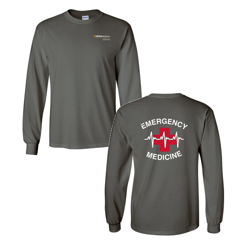 Gildan Heavy Cotton Longsleeve Basic T-Shirt -- Charcoal