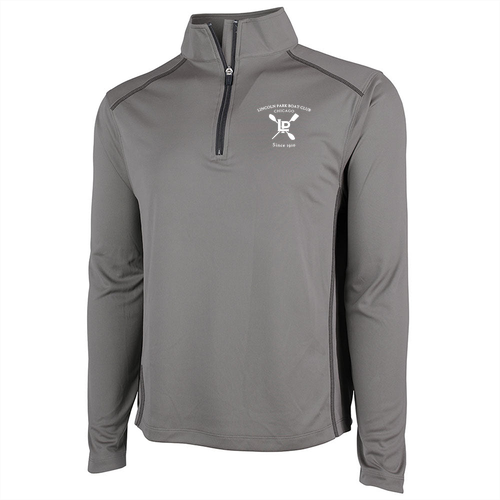 Charles River Men's Horizon Quarter Zip Pullover -- Grey