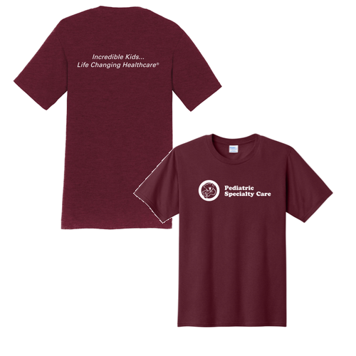 Port and Company Tee (w/ Back Print) -- Athletic Maroon