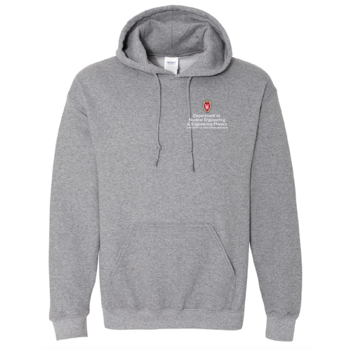 Gildan Heavy Blend Hooded Sweatshirt Embroidered-- Graphite Heather