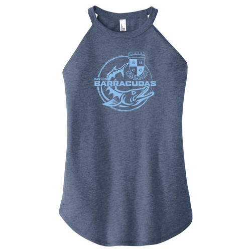 Ladies District Made Perfect Tri Rocker Tank -- Navy Frost