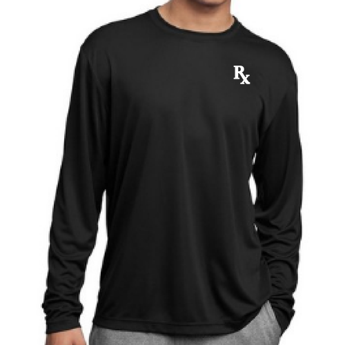 Mens/Unisex Sport Tek Long Sleeve Competitor Wicking Tee -- Black