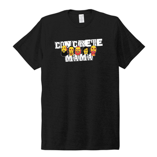 Allmade Unisex Tri-Blend Tee (Faces) -- Deep Black