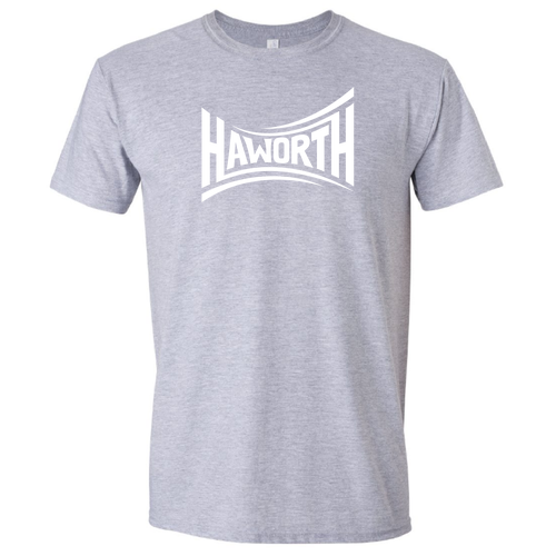 Gildan SoftStyle T-Shirt -- Sport Grey White Print