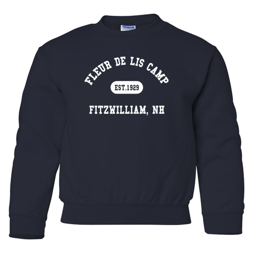 Gildan Heavy Blend Youth Crew Neck Sweatshirt -- Navy