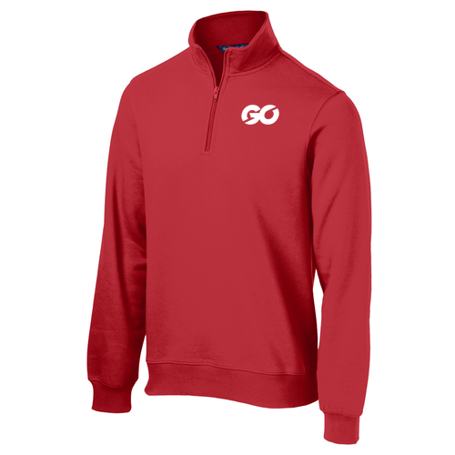 Sport Tek Quarter Zip Sweatshirt -- True Red