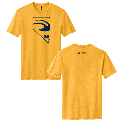 District Made Soft Perfect Blend Tee -- Gold Heather, Helmet
