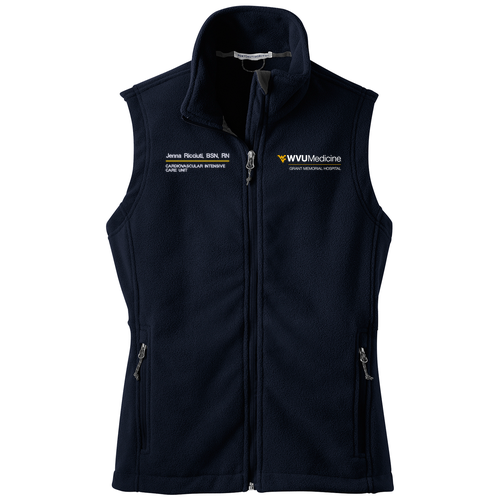 Embroidered Port Authority Ladies Value Fleece Vest -- True Navy