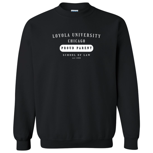 Class of '26 Proud Parents Crewneck Sweatshirt -- Black