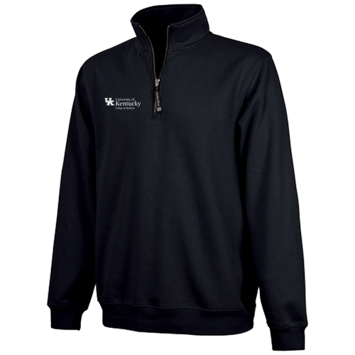 Charles River Crosswind Quarter Zip Sweatshirt -- Black