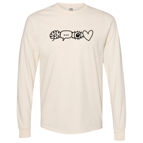 Comfort Colors Unisex Garment-Dyed Heavyweight Long Sleeve T-Shirt -- Ivory
