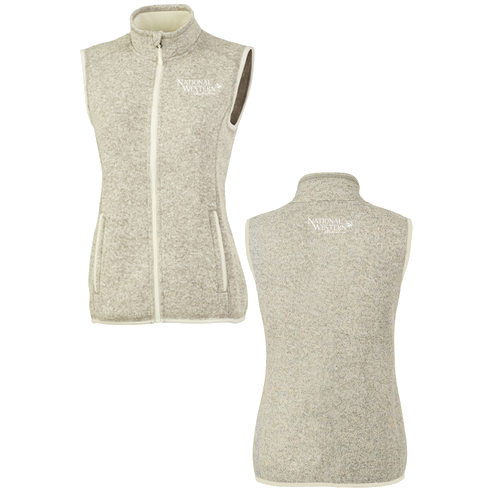 Charles River Womens Pacific Heathered Vest -- Oatmeal Heather