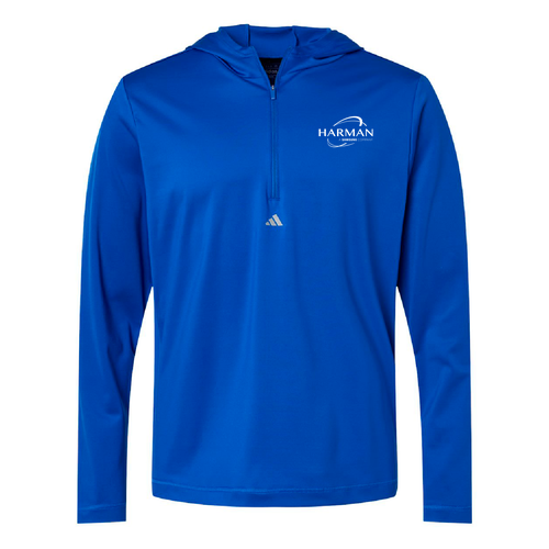 Adidas Lightweight Performance Quarter-Zip Hooded Pullover -- Collegiate Royal
