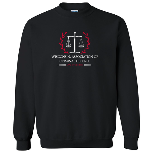 Gildan Heavy Blend Crew Neck Sweatshirt Black WACDLS Logo