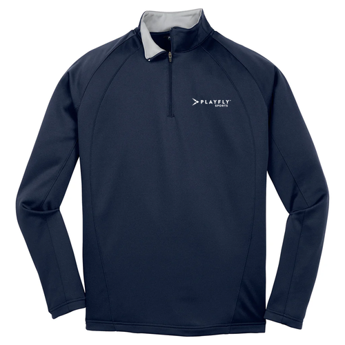 Playfly Navy Fleece Quarter Zip Pullover