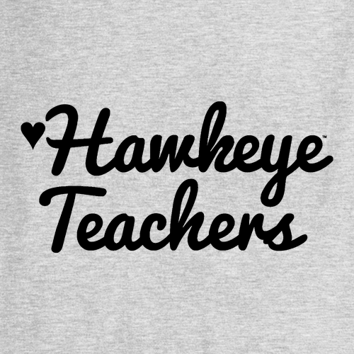 Hawkeye Teachers Jerzees 8 Oz., 50/50 Nublend Fleece Crew -- Ash