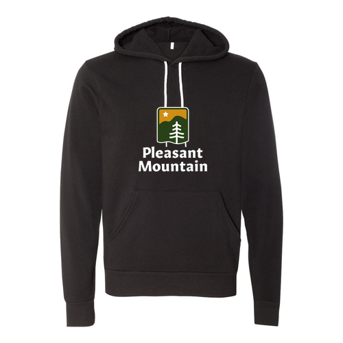 Pleasant Mountain Logo 1 Full color -- Pullover Hooded Sweatshirt Black