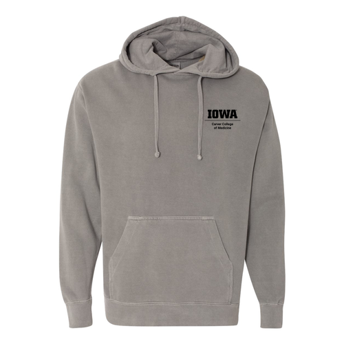 Embroidered Comfort Colors Garment Dyed Hooded Pullover Sweatshirt -- Grey