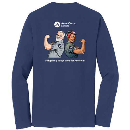(Plus Sizes Only)Getting Things Done Longsleeve (Plus Sizes Only) -- Team Navy