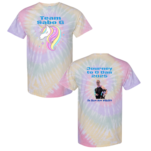 Tie-Dyed Multi-Color Spiral Short Sleeve T-shirt -- Hazy Rainbow