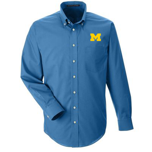 Mens/Unisex Devon & Jones Crown Collection Solid Oxford -- French Blue