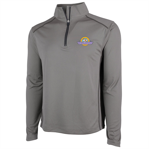 Charles River Men's Horizon Quarter Zip Pullover -- Grey