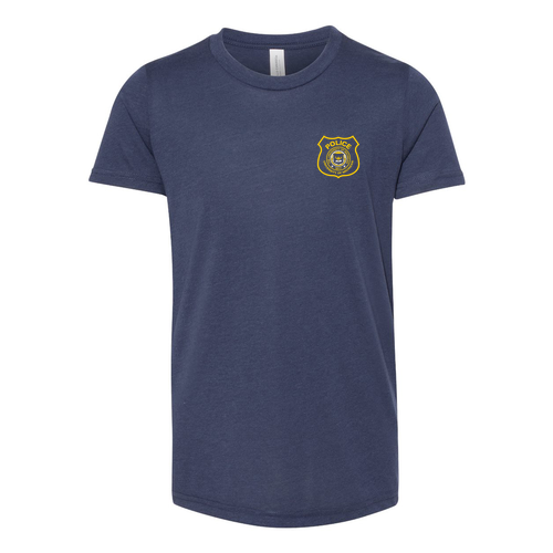 Youth Bella Canvas Triblend Jersey Short Sleeve Tee -- Solid Navy Triblend