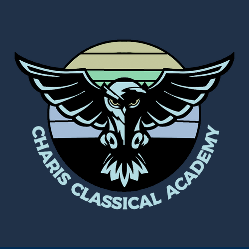 Embroidered Charis Academy Mesh Trucker Hat -- Navy