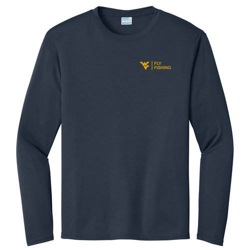 Port and Company Long Sleeve Performance Tee -- Deep Navy