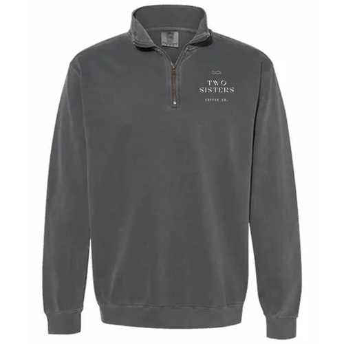 Comfort Colors Unisex Garment-Dyed Quarter-Zip Sweatshirt -- Pepper