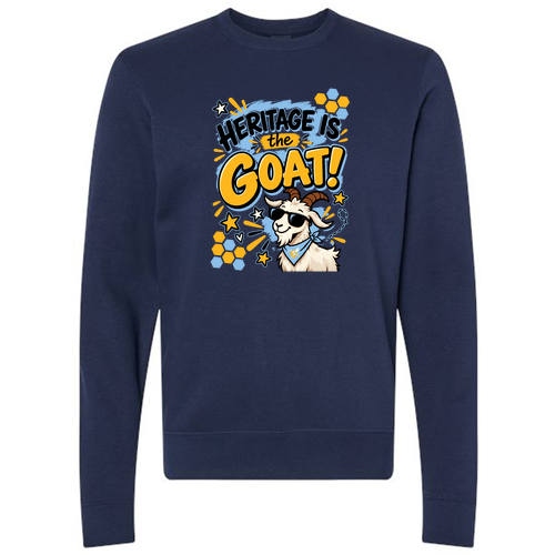 J. America BTB Fleece Crew GOAT -- True Navy