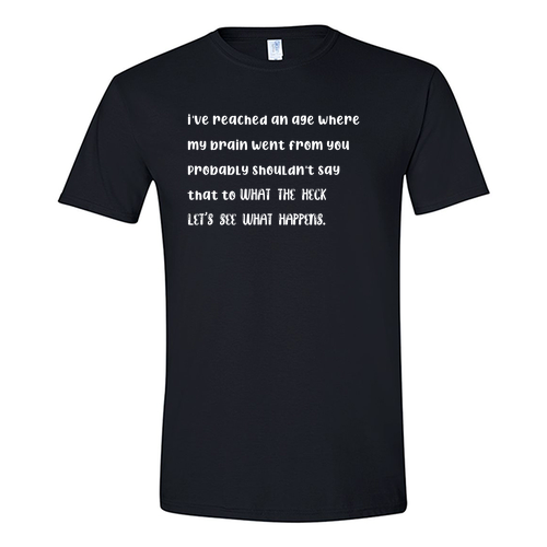 [HIDE] Let's See What Happens Unisex SoftStyle T-Shirt -- Black