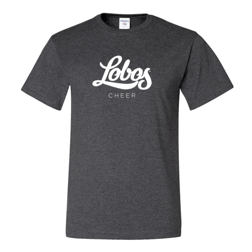 Jerzees Heavyweight 50/50 Adult T-Shirt -- Black Heather Lobos