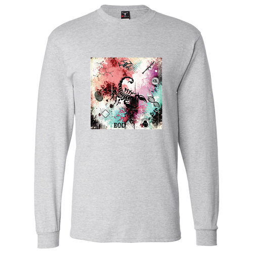 Hanes Beefy T Longsleeve T-Shirt -- Light Steel