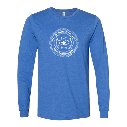 Faculty Bella+Canvas Unisex Heather Cvc Long Sleeve Tee- Heathers -- Heather True Royal