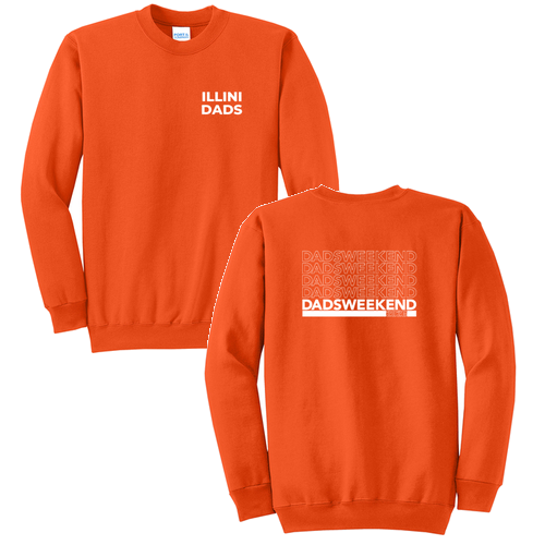 Dad's Weekend Crewneck Sweatshirt -- Orange