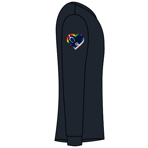 Gender Care Heart Nike Club Fleece Sleeve Swoosh 1/2-Zip -- Midnight Navy