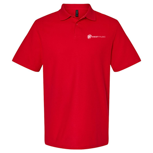 Embroidered Gildan Adult Softstyle Pique Polo -- Cherry Red