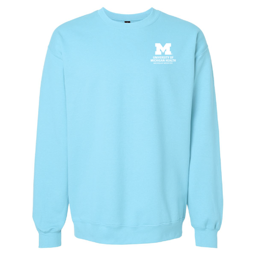 Mens/Unisex Gildan Softstyle Fleece Crew Sweatshirt -- Sky