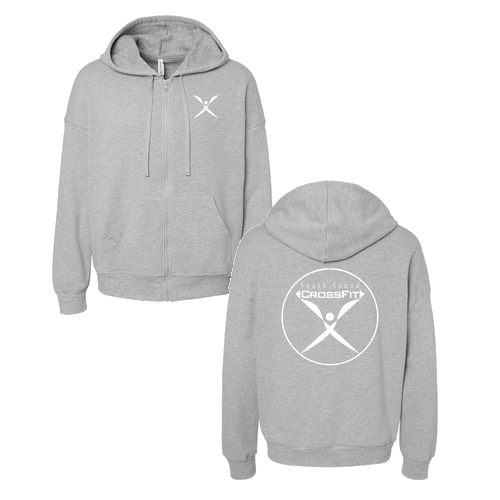 Bella+ Canvas Unisex Sponge Fleece Dtm Full-Zip Hooded Sweatshirt -- Athletic Heather