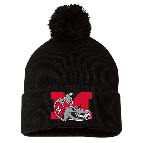 Sportsman Pom Pom Knit Hat -- Black