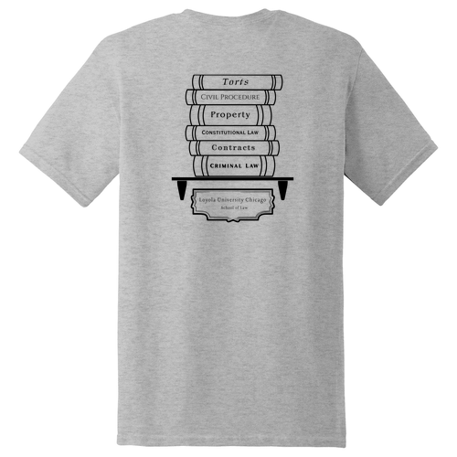 Law Books Basic T-Shirt -- Ash